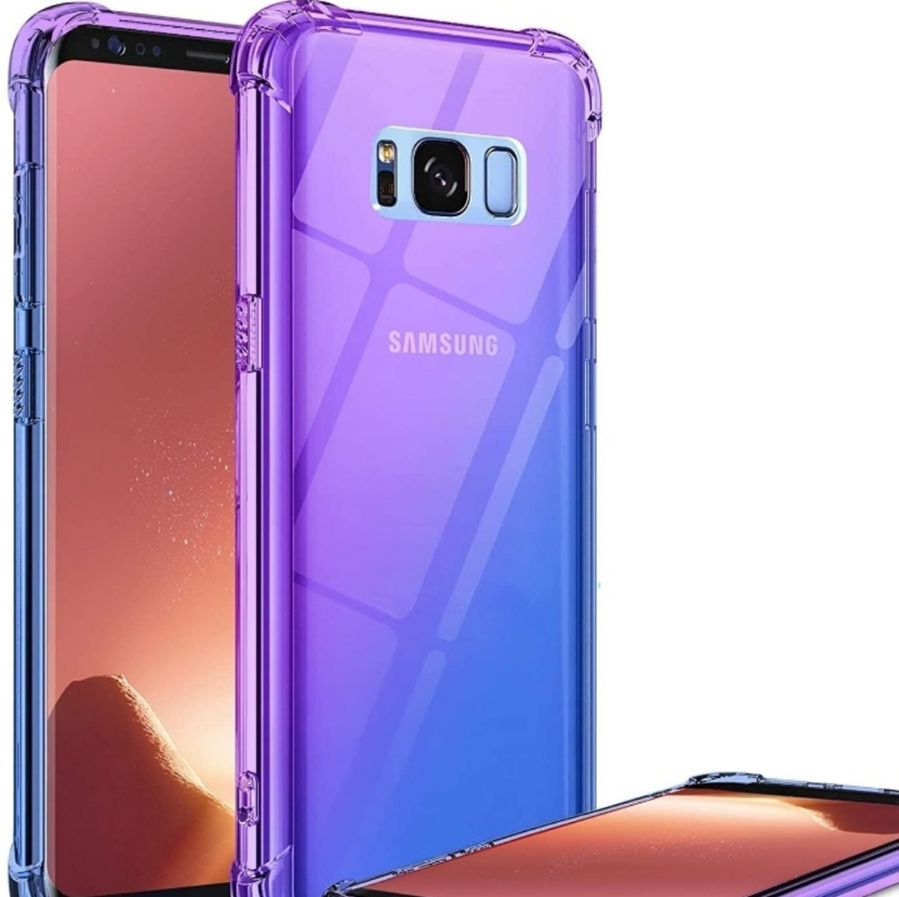 KIOMY Purple/Blue Silicon Phone Cover for Samsung Galaxy S8 Plus
